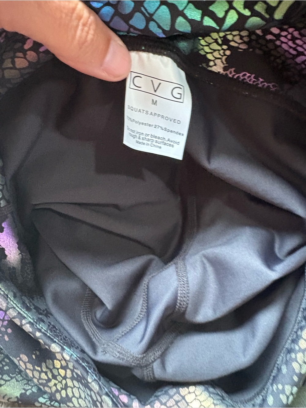 CVG Black Glisten Here Leggings Medium NWOT - Picture 2 of 3